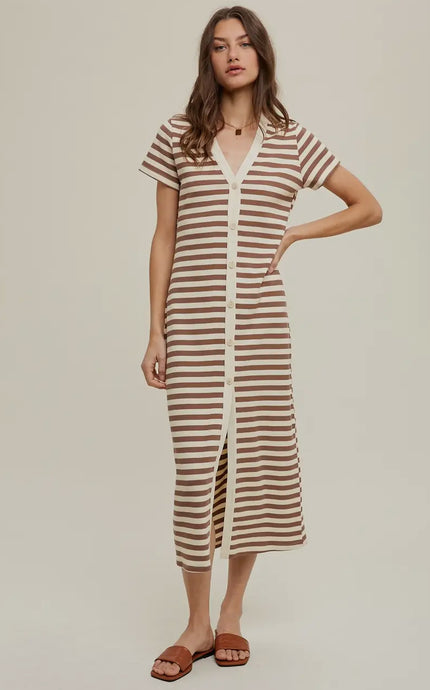 Coco Stripe Midi Dress