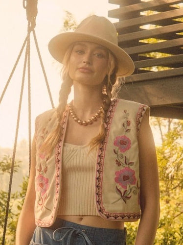 Floral Quilted Vest