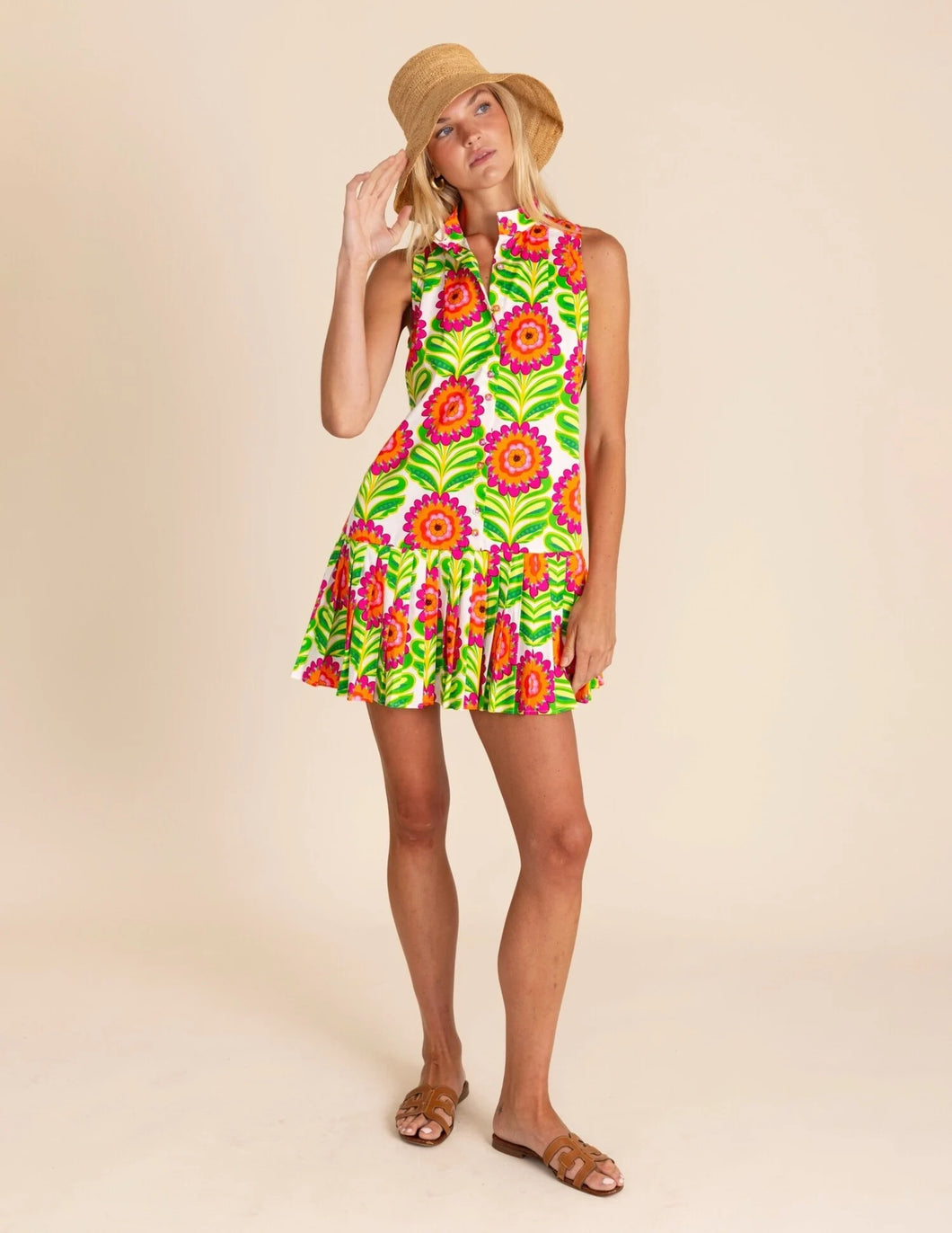 Bella Dress- White Sunflower