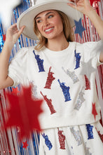 Rhinestone Statue Of Liberty Top