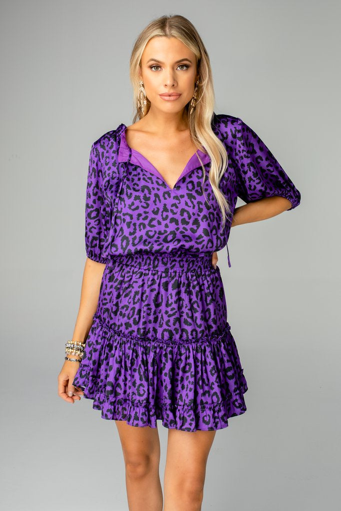 Ray Dress - Purple Cat