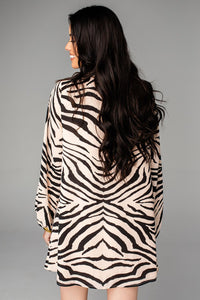 Leah Dress - Zebra Striped