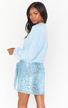 Why Knot Skirt - Frosty Blue Sequins